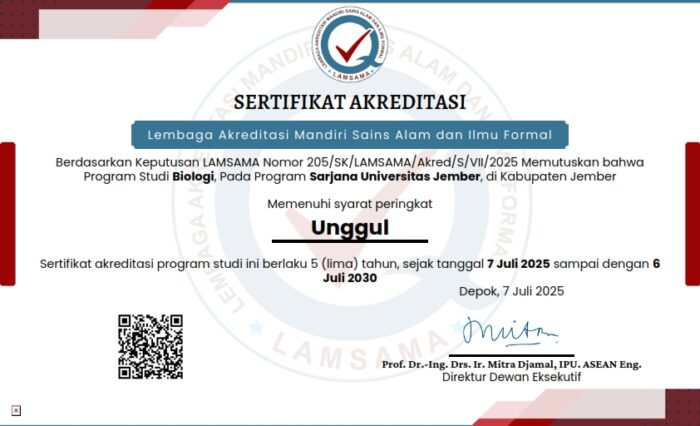 Sertifikat-UNGGUL-LAMSAMA-S1Biologi-FMIPA-UNEJ